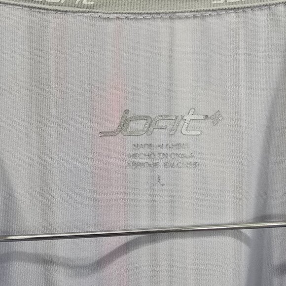 Jofit Golf Top Women Size Large V-neck Collared Athletic Polo Shirt Blue Pink - Picture 3 of 8